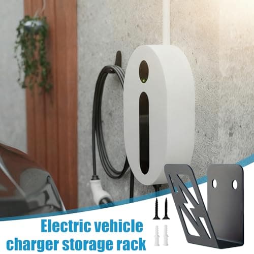 Knowlife EV Charging Cable Holder,Iron Bracket Accessories with Screw - Car Wall Charger Holder | for Camping Daily Adventure Vehicle Road Trip Travel Work Driver Trucks SUVs Vehicle Road Trip Travel — view 2