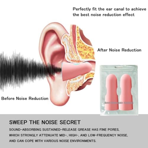 50Pairs Individually Wrapped Soft Foam Anti-Noise Travel Disposable Earplugs for Quiet; Deep Sleep Protector Earplug; Noise Cancelling Sleep Ear Plugs for Sleeping,Hearing Safety Protection — view 3