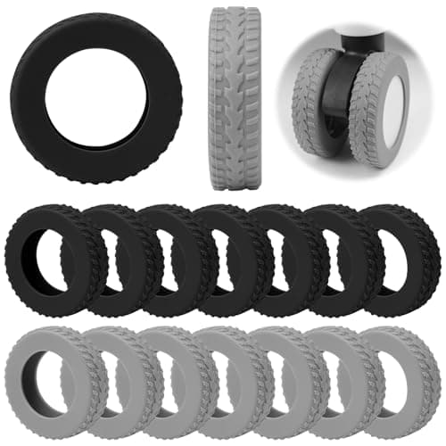 Hexizexi 16 Pcs Silicone Suitcase Wheel Protectors Suitcase Wheel Covers