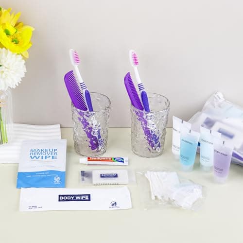 Pack of 5 Basic Toiletry Kits, Individually Packed, Personal Hygiene Kit Bulk Homeless Care Package Supplies, Travel Size Convenience Kits Suitable For Hotel, Home, Camping, Travel — view 5