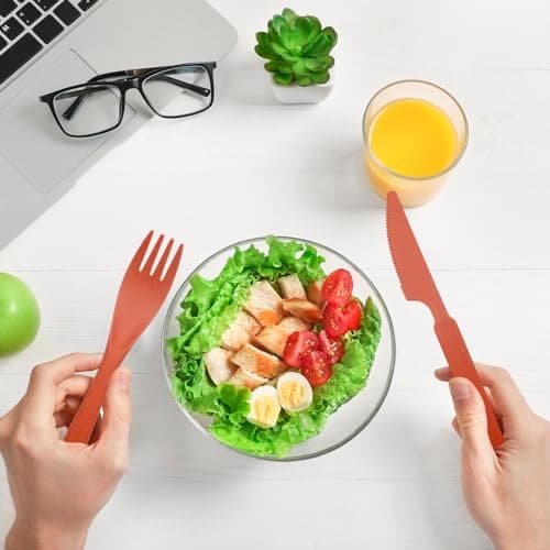 CATELL 4 Pcs Camping Cutlery Travel Cutlery Set with Case Plastic Cutlery — view 6