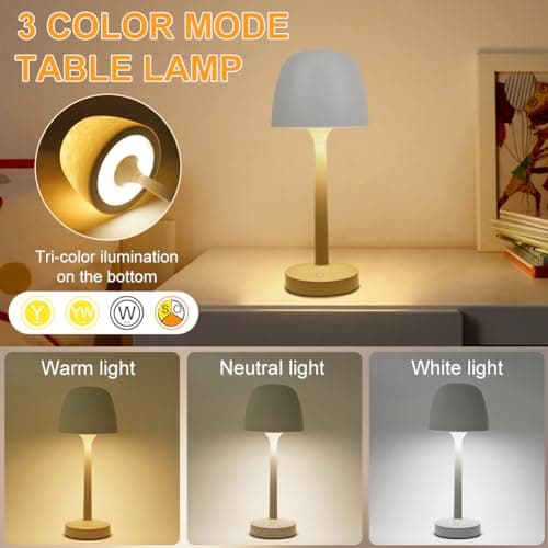 vsshe Ocean Wave Cordless Projector Light, Rechargeable LED Aurora Projector with Remote Control, 6 Colors Luminorthe Cube Dimmable Touch Desk Lamp for Bedroom Living Room Game Party Atmosphere Lights — view 3