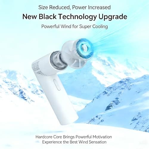 WZ Rechargeable Handheld Fan, 21700 Li-Ion Battery, USB-C, Portable Mini Fan for Travel Office & Home – Latest Lipstick Design Electric Desk Fan with Adjustable Height & Lanyard for Face Cooling — view 4