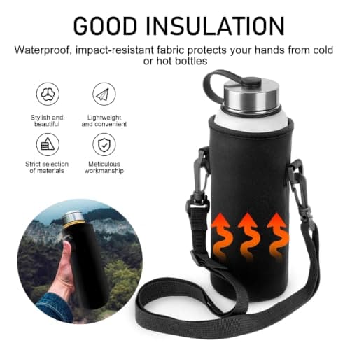 WSXQAZ 2PCS Water Bottle Carrier Bag, Portable Neoprene Water Bottle Sleeves — view 4