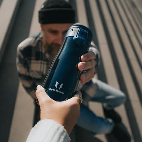 Super Sparrow Water Bottle 750ml - One-Tap TouchGulp Bottle - Non-Toxic BPA Free - Lightweight & Sustainable Tritan Water Bottles for Sports, Travel, Outdoors — view 5