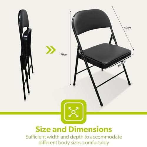 Royalford Heavy Duty Pack of 6 Folding Padded Chair with 6ft Heavy Duty Folding Table - Portable & Compact Foldable Table - Outdoor & Indoor Home Office Dining — view 2