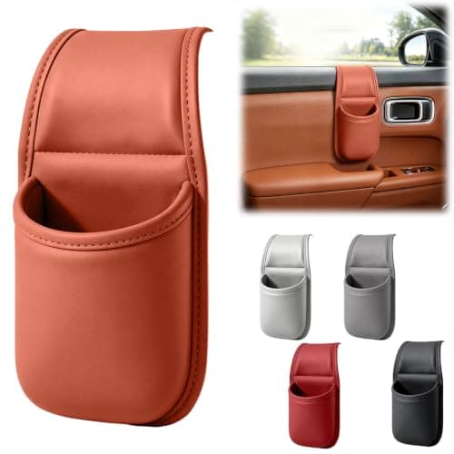 5 Pack Car Door Storage Pocket Leather Seat Side Organiser,5 colors