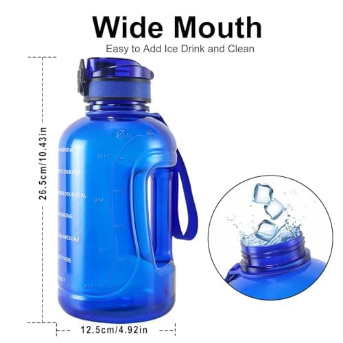 GEMFUL 2L Hiking Water Bottle, Motivational Time Marker Jug — view 2