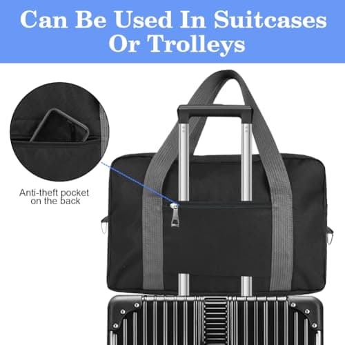 Flintronic for Ryanair Airlines Cabin Bag 40x20x25, Underseat Small Cabin Bag with Shoulder Strap, Foldable Travel Duffel Bag, Water-Resistant Hand Luggage for Women Men, with Luggage Tags, 20L — view 5