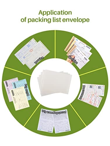 Supfive Clear Document Enclosed Wallet 100pcs (A5 170x250mm) Peel & Seal Plastic Envelopes, Packing Lists & Delivery Notes for Parcels, Shipping Postage Pouches Bags — view 4