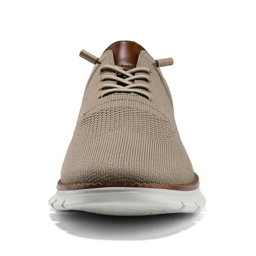 Wearbreeze Men’s Business Casual Oxford Sneakers – Lightweight Lace-Up Dress Shoes for Work, Travel & Daily Commute, Khaki, 14.5 — view 4