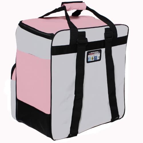 SUPER FUNCTION Practical Ski Boot Winter Sports Bag by Henry BRUBAKER Backpack Holds Complete Set of Ski and Snowboard Equipment Incl. Helmet - Pink — view 2