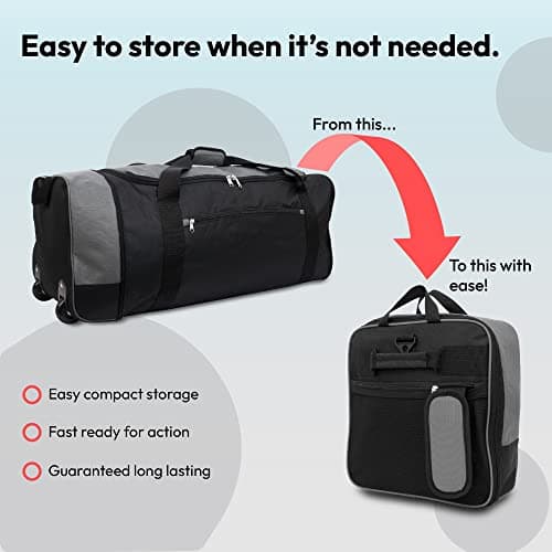 iN Suitcase Large - Foldable Wheeled Holdall - Travel Bag with Wheels — view 2
