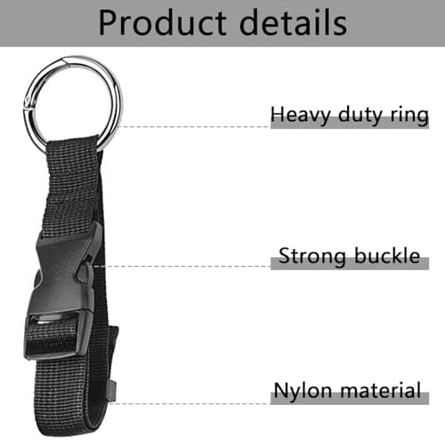 Bag Luggage Strap Jacket Holder Adjustable Luggage Strap Hook Loop Heavy Duty Carry Clip Strap with Loop for Keeping Backpacks Handbags — view 3