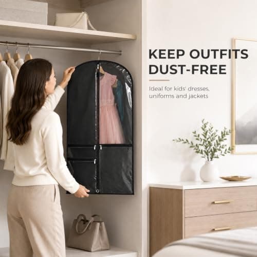 2 PCS Garment Bag for Suits Dress Cover Blazer Windbreaker Shirt — view 6