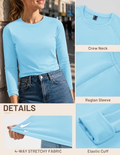 TACVASEN Long Sleeve Tops Women Thermal Underwear Quick Dry Running Top — view 6