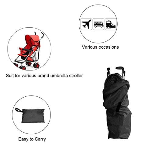 Yuccer Stroller Travel Bag for Airplane, Waterproof Gate Check Bag Organizer Storage for Infant Baby Child Umbrella Strollers Large (A) — view 5