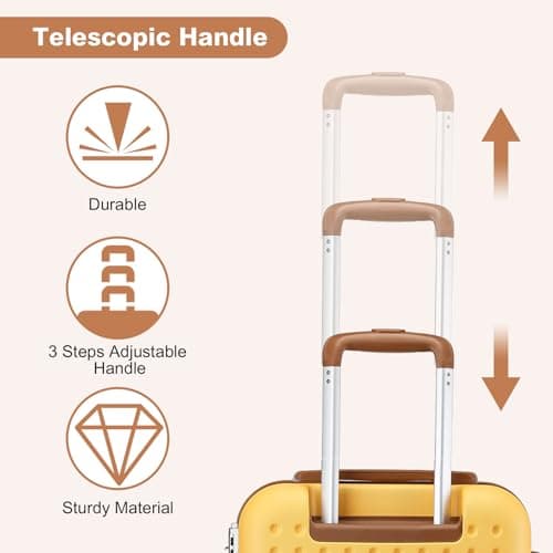 Kono Medium Suitcase, Lightweight Hard Shell Checked Luggage — view 4