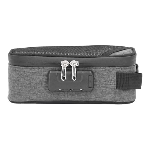 Odor Resistant Storage Bag, Code Lock Design Odor Resistant Suitcase Container Lightweight Multifunctional Easy to Use for Travel (Gray)