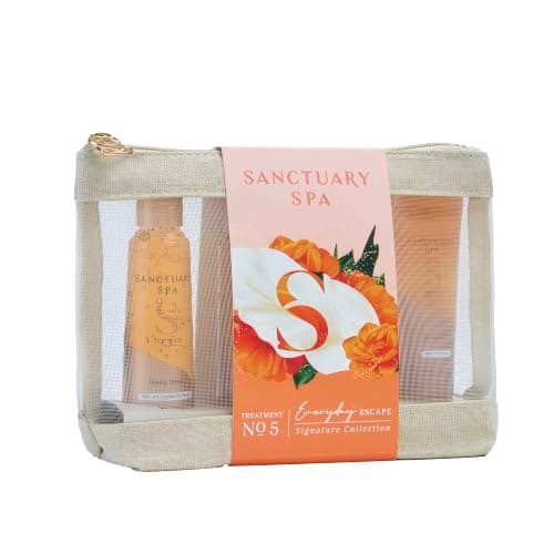 Sanctuary Spa Signature Everyday Escape Gift Set for Women, Bath Float, Body Wash, Body Scrub & Body Lotion Travel Set, Jasmine, Grapefruit & Vanilla Fragrance — view 2