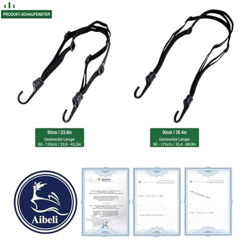 Aibeli Motorcycle Luggage Straps, Bike Rack Straps, Expander with Hooks — view 6