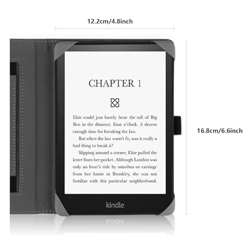 HGWALP Universal Case for 6" eReaders, Folio Leather Stand Cover with Handstrap Compatible with All 6 inch Kindle Paperwhite/Kobo/Tolino/Pocketook/Sony E-Book Reader-Mint — view 6