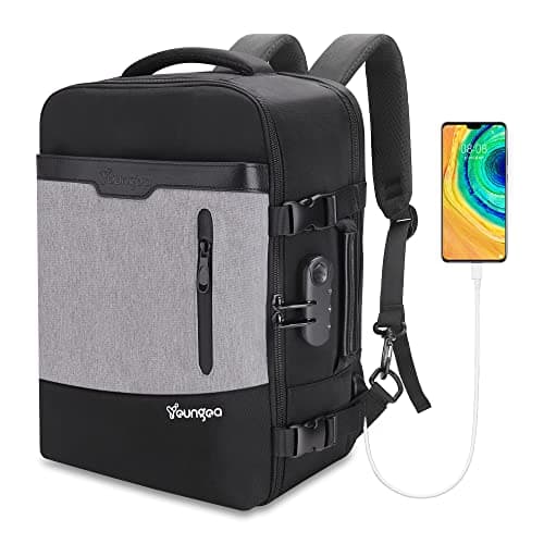 YOUNGOA Ryanair Cabin Bags 40x20x25, Travel Backpack with Code Lock