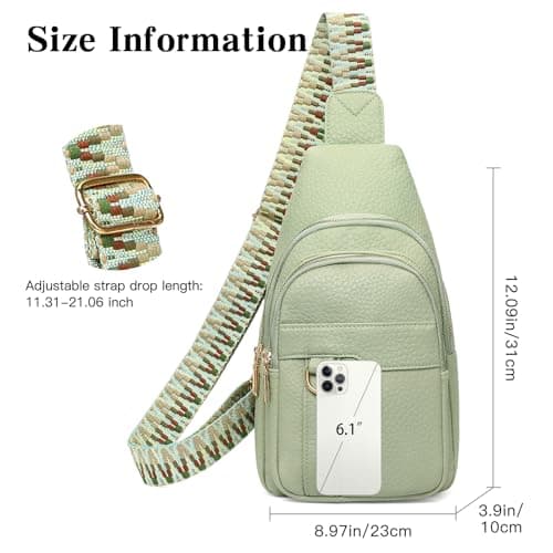 GAEKEAO Sling Bag for Women Crossbody Bags Fanny Pack Vegan Leather Chest Bag Travel Shoulder Belt Purse Gifts — view 4