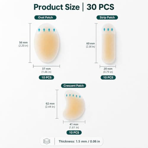 30 Pcs Hydrocolloid Blister Pads Waterproof Foot Cushions for Heels Toes — view 2