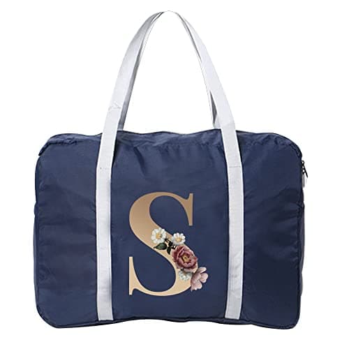 Cabin Bag 45x36x20 for Underseat Travel Bag Holdall Bag Carry on Hand Luggage Weekend Bag Packable Travel Duffel Bag,Sports Fitness Luggage (Gold S)