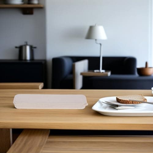 Sosoport Portable Tableware Storage Box with Lid Lightweight Plastic Utensils Case Compact and Organised Storage for Work and Parties, Suitable Chopstick Organizer for Travel — view 5