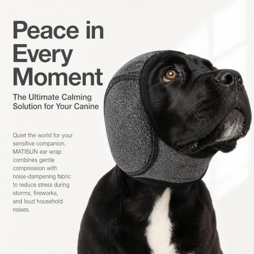 Noise Canceling for Dogs, Dog Calming Ear Wrap, Dog Earmuffs for Sound, Adjustable Dog Ear Cover for Grooming, Bathing, Blow Drying, Travel and Fireworks (#E,S) — view 4
