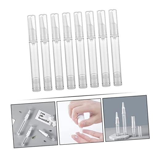 Housoutil 8 Pack 15ml Airless Pump Bottles, Refillable Plastic Vacuum Containers for Eye Cream, Foundation and Moisturiser Travel Storage — view 2