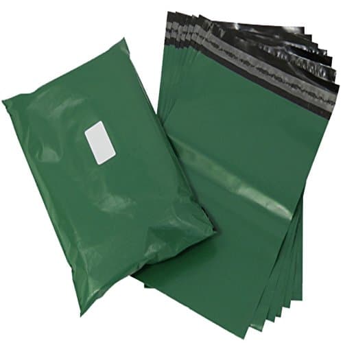 50 STRONG OLIVE GREEN COLOUR PLASTIC SELF SEAL PACKAGING MAILING BAGS - EXTRA LARGE XL SIZE 18 x 24" 450 x 600mm 60mu PEEL SEAL POLYTHENE OPAQUE POSTAL PACKING POSTAGE MAIL SACKS ENVELOPES MAILERS