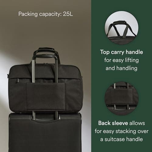 ANTLER Urban Light Overnight Travel Bag, Black, Cabin Underseat, 28x45x20cm — view 6