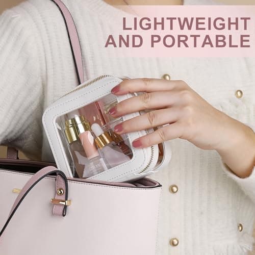 Pinkmik Small Clear Mini Makeup Bag, White, MINI-2 — view 3