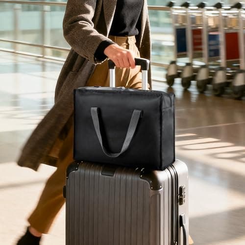 6 Pack Easyjet Airlines 45x36x20 Underseat Cabin Bag - 30L Foldable Carry On Luggage Waterproof Travel Duffel Holdall Thick Tote for Overnight, Weekend, Women & Men — view 6