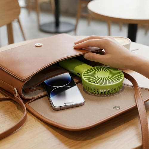 Yerdos 1 Portable Fan, Rechargeable Personal Handheld Fan, Angle Adjustment, 3 Wind Modes, USB Charging, Suitable for Travel, Office and Outdoor Use, Summer — view 6