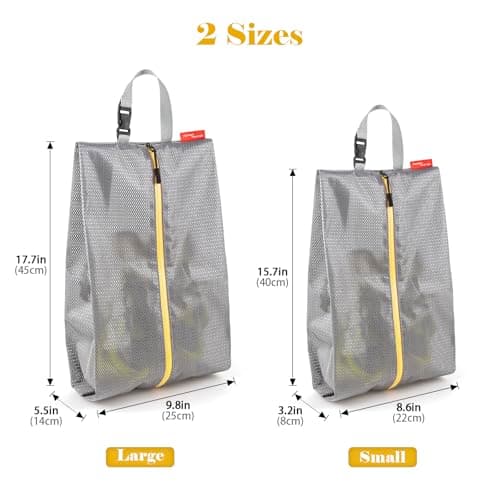 CANBOX 2 Pack Travel Shoe Bags, Water Resistant Shoe Storage Organizer — view 4
