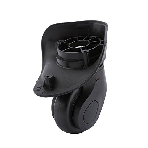 Luggage Replacement Wheels, Silent 360 Repair Kit for Suitcase Trolley PVC Black 1 Pair with Screws Fits 31 33 40 45mm Hole Spacing Travel Home DIY