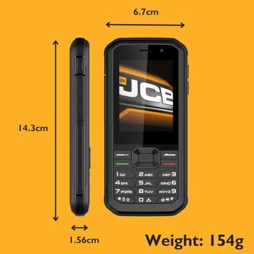 JCB Tradesman 3 4G and WiFi Rugged Feature Phone Waterproof With Whatsapp, Hotspot, Dual-Sim and Bluetooth - Black — view 3