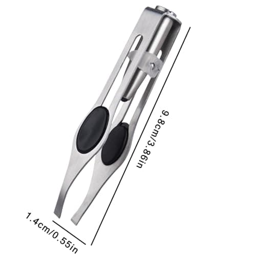 Tweezers for Eyebrows with Light Professional Stainless Steel Plucker Hair — view 5