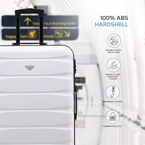 Flight Knight Set of 3 Lightweight 4 Wheel ABS Hard Case Suitcases Cabin & Hold Luggage Options Approved for Over 100 Airlines Including easyJet, British Airways, Ryanair, Jet2 & Many More — view 4