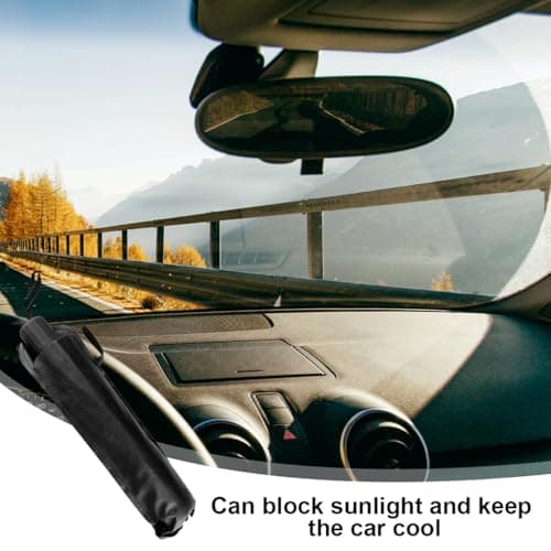 Car Windscreen Umbrella Sunshade with Mirror Opening and Storage Cover — view 5