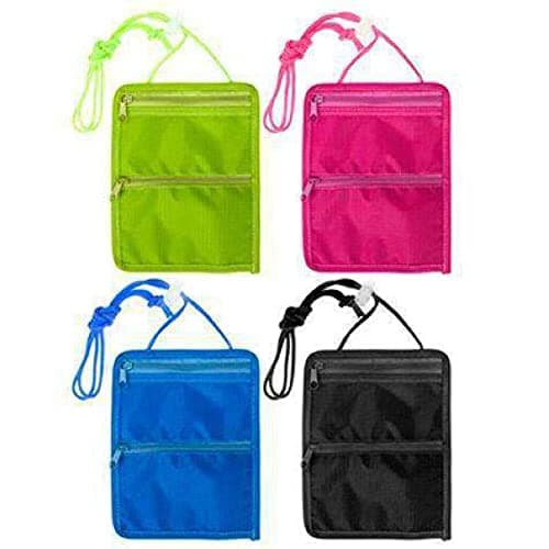 SPL Travel Neck Pouch for Passport Holder, RFID Blocking Money Belt with 6 Pockets for Cash Cards Tickets, Hidden Security Wallet for Men Women, Anti Theft Travel Accessories