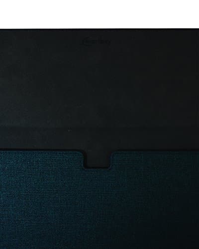 Emartbuy Universal 10-12 Inch Dark Blue Premium Fabric Case Folio Wallet Case Cover Sleeve With Magnetic Flap Closure Compatible With Tablets laptops Listed Below — view 3