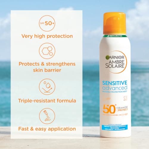 Garnier Ambre Solaire SPF 50+ Sensitive Advanced Dry Mist Spray, 150ml — view 2
