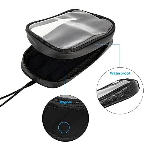 X AUTOHAUX Universal 7 Inch Magnetic Tank Bag Phone Holder Case Saddlebag — view 5