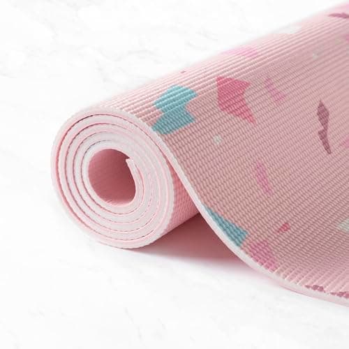 MYGA Yoga Starter Set - 6mm Non-Slip Yoga Mat, Yoga Block and Strap - Starter Kit for Beginners in Pilates, Exercise and Fitness - Terrazzo — view 5