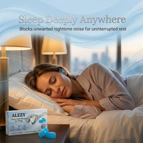 7 Pairs Silicone Ear Plugs for Sleeping – Noise Cancelling Reusable Earplugs for Snoring, Travel, Studying, Swimming & Work – Soft Comfortable Hearing Protection — view 4